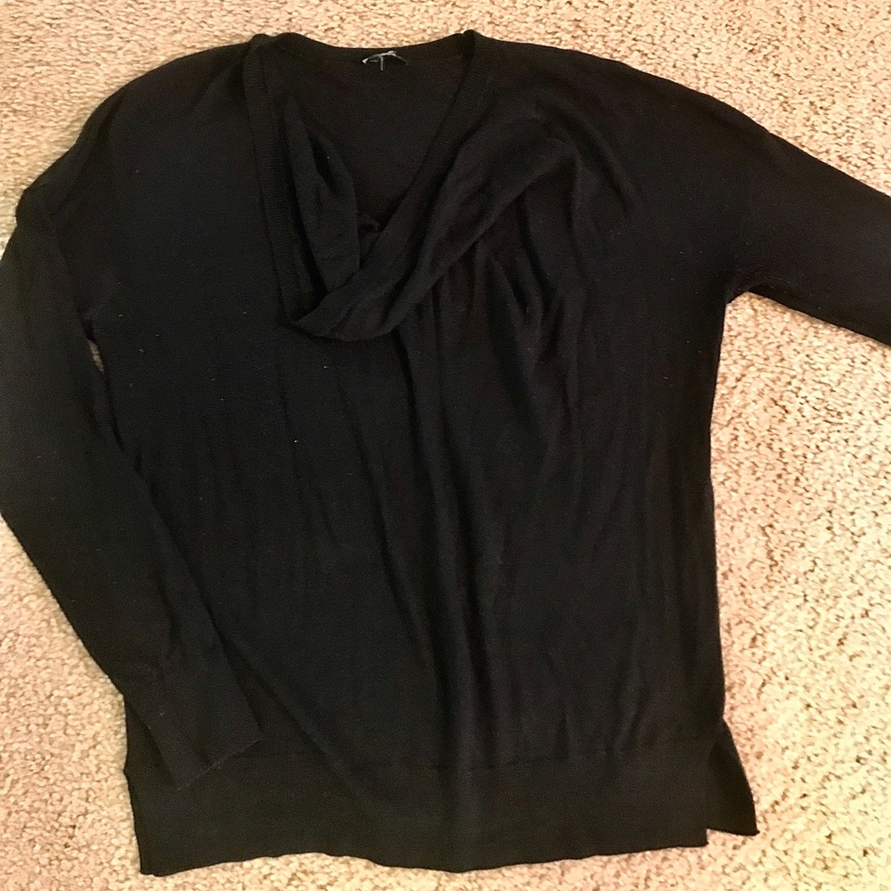 Ann Taylor Black Cowl Neck Sweater